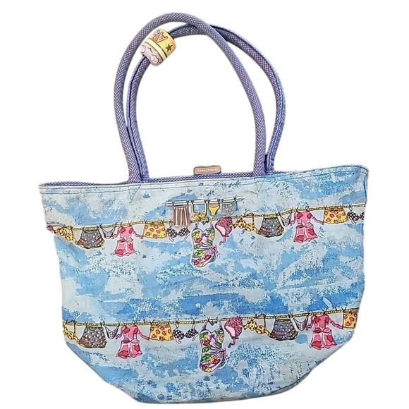 Vintage Ormsby Surviving Stress Canvas Tote Bag 17x12x7 GVC - Picture 1 of 14